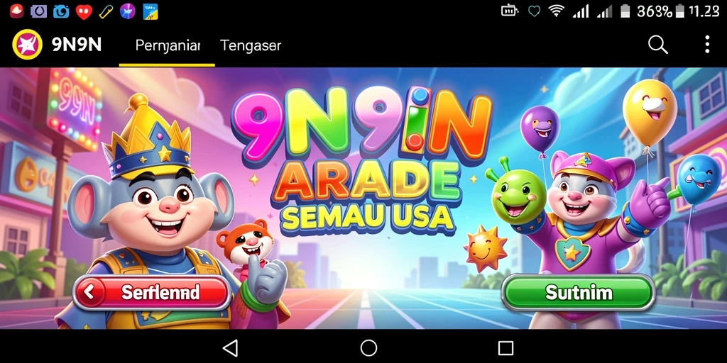 Tangkapan layar gameplay 9N9N yang seru dan penuh aksi.