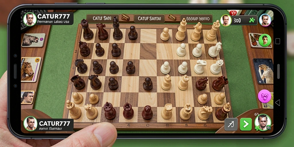 Tampilan gameplay yang menarik dan interaktif dari CATUR777.