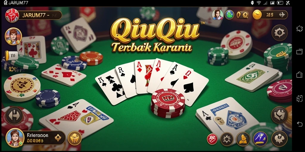 Tampilan menarik dari gameplay QiuQiu di JARUM77.