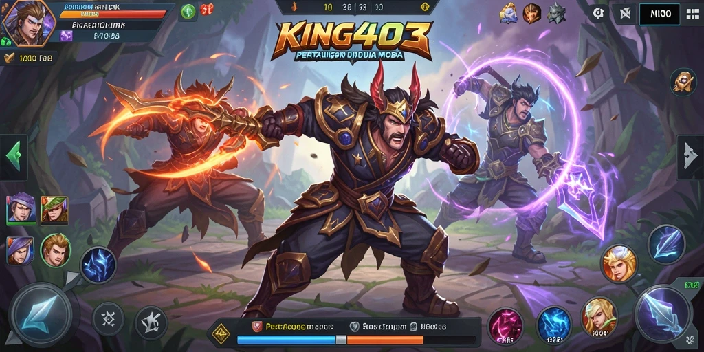 Gameplay menarik KING403 dalam pertarungan MOBA epik.