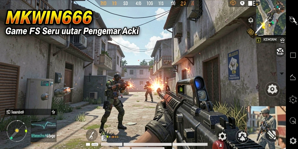 Tampilan gameplay seru dari MKWIN666 dengan aksi tembak-menembak yang mendebarkan.