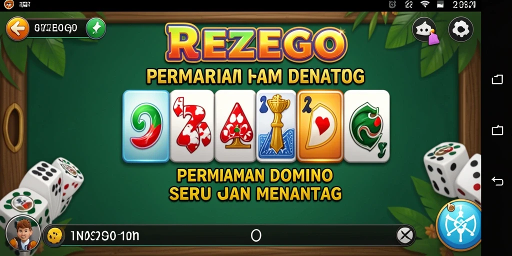 Tampilan gameplay menarik dari REZEGO di dalam permainan Domino.