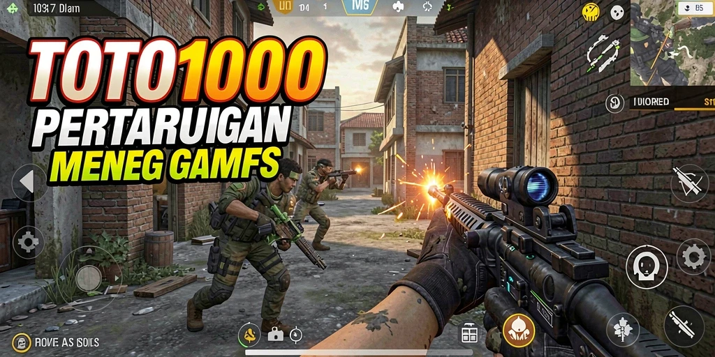 Screenshot gameplay TOTO1000 yang menunjukkan aksi tembak-tembakan yang menegangkan.