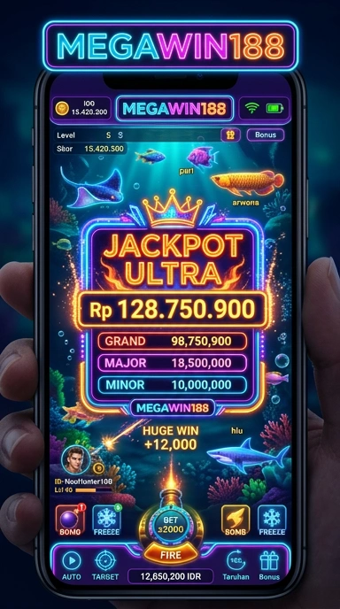 Tampilan antarmuka megawin188 yang sederhana dan menarik.